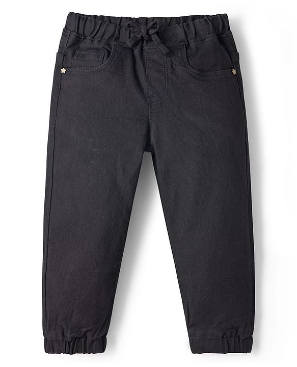 Babyhug Cotton Denim Full Length  Washed Jeans With Stretch - Navy Blue