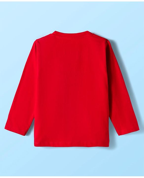 Babyhug Marvel Single Jersey Knit Full Sleeves T-Shirts with Avengers & Captain America Graphic Pack of 3 - Red Navy Blue & White