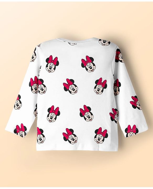 Babyhug Disney Interlock Knit Full Sleeves Jhablas With Minnie Mouse Print Pack Of 3 - Navy Blue Red & White