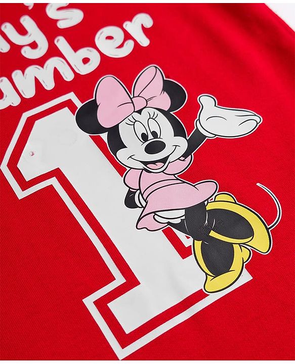 Babyhug Disney Inyterlock Knit Full Sleeve Onesies with  Minnie Mouse Graphics Pack of 3 - Red White & Blue