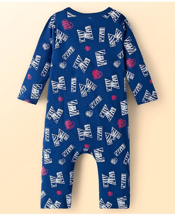 Babyhug Disney Inyterlock Knit Full Sleeves Front Open Rompers with Minnie Mouse Graphics Pack of 3 - Red White & Blue