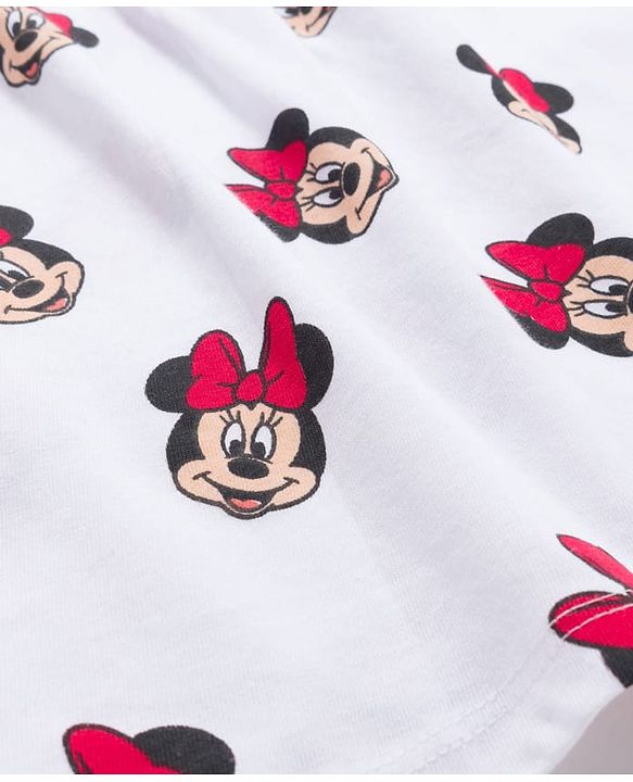 Babyhug Disney Single Jersey Knit Full Sleeves Frock With Minnie Mouse Print Pack Of 2 - Navy Blue & White