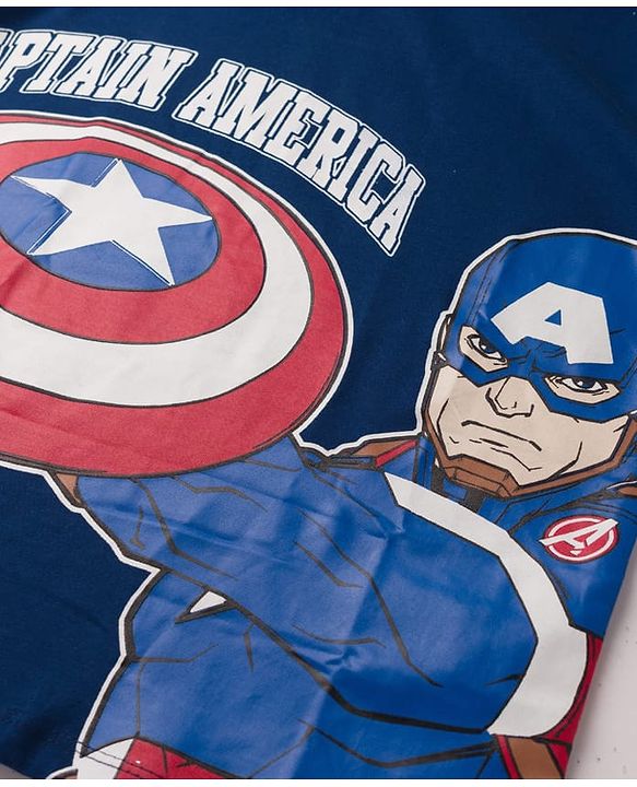 Pine Kids Marvel Single Jersey Knit Full Sleeves T-Shirts with Avengers Captain America Graphic Pack of 3 - White Blue & Red