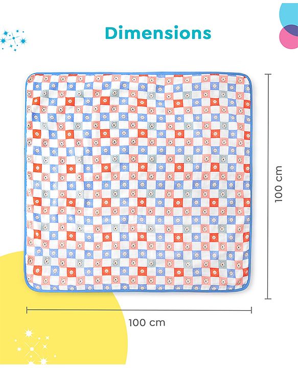 Babyhug Disney 100% Cotton Muslin 3 Layered Baby Blanket Winnie The Pooh Print| Soft Breathable Fabric| Gentle of Baby Skin| Comfortable Warm & Soothing| Machine washable| New Born Gifting Option