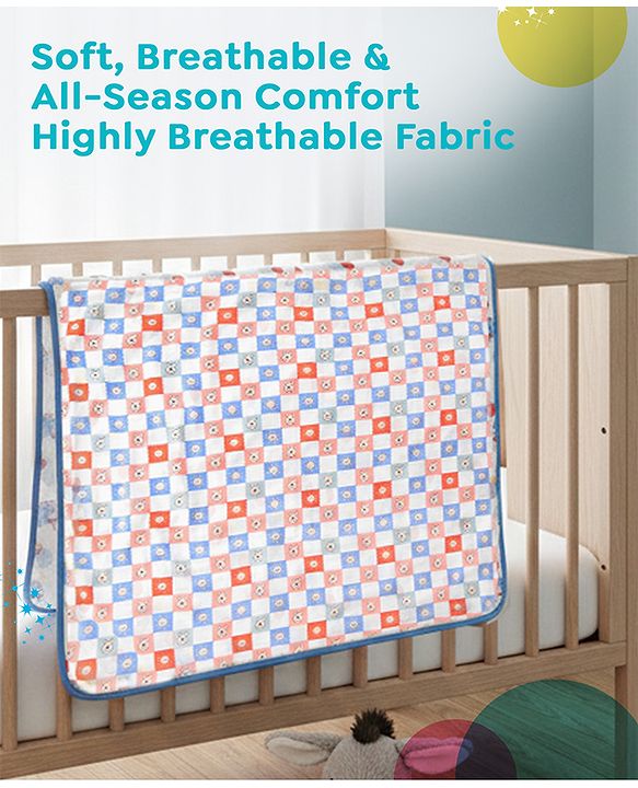 Babyhug Disney 100% Cotton Muslin 3 Layered Baby Blanket Winnie The Pooh Print| Soft Breathable Fabric| Gentle of Baby Skin| Comfortable Warm & Soothing| Machine washable| New Born Gifting Option