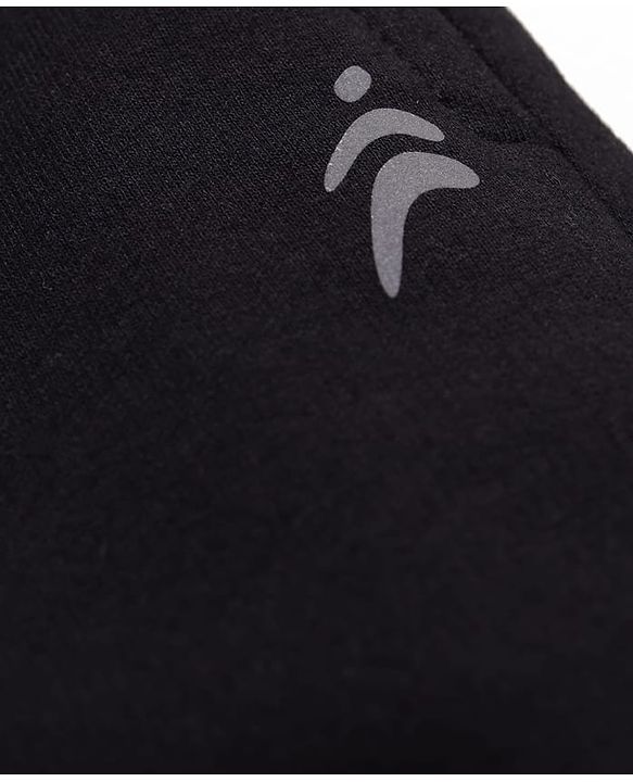 Pine Active Knit Full Length Super Stretch Solid Coloured Track Pant - Black