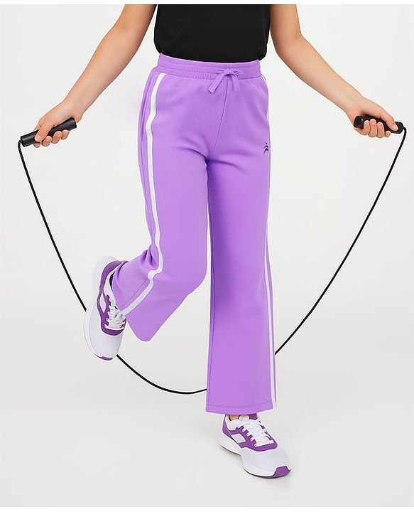 Pine active Full Length Super Stretch Track Pant with Tape Detailing - Pink