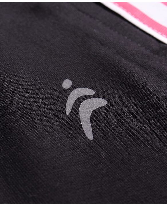 Pine Active Knit Full Length Super Stretch Track Pant With Tape Detailing - Black