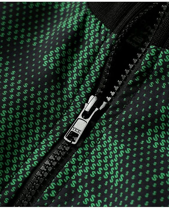 Pine Active Woven Full Sleeve Jacket with Abstract Print - Green