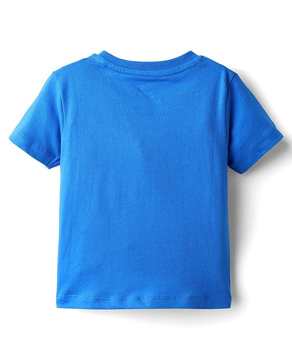 Babyhug Disney Single Jersey Knit Half Sleeves T-Shirt & Track Pant Set With Winnie The Pooh Graphics - Blue & Red