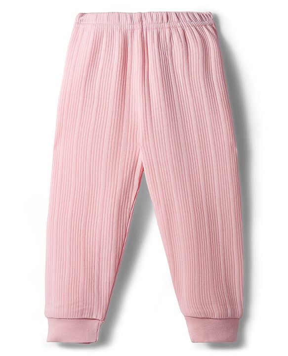 Babyhug Knit Full Sleeves Solid Thermal Set - Pink