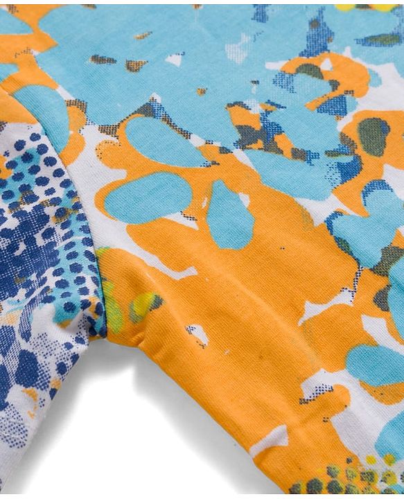 Pine Kids Cotton Knit Half Sleeves T-Shirt with Abstract Print - Multicolor