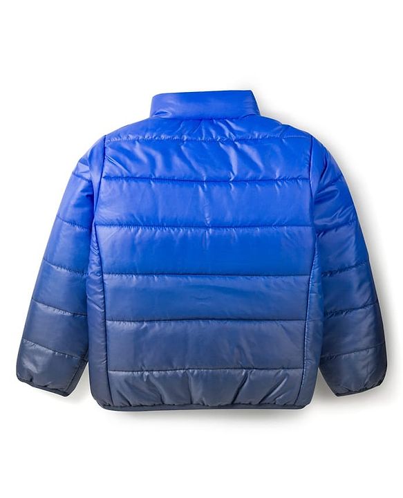 Pine Kids Woven Full Sleeves Padded Jacket with Ombre Print - Blue