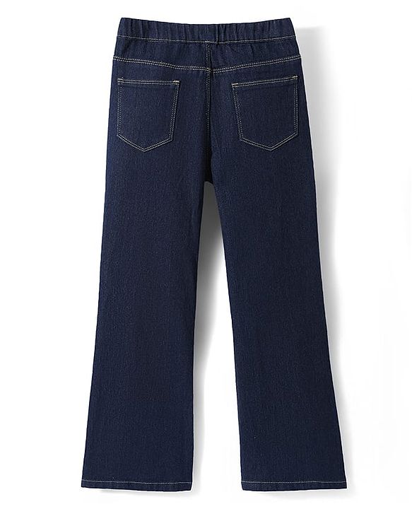 Pine Kids Denim Woven Ankle Length Washed Jeggings - Navy Blue