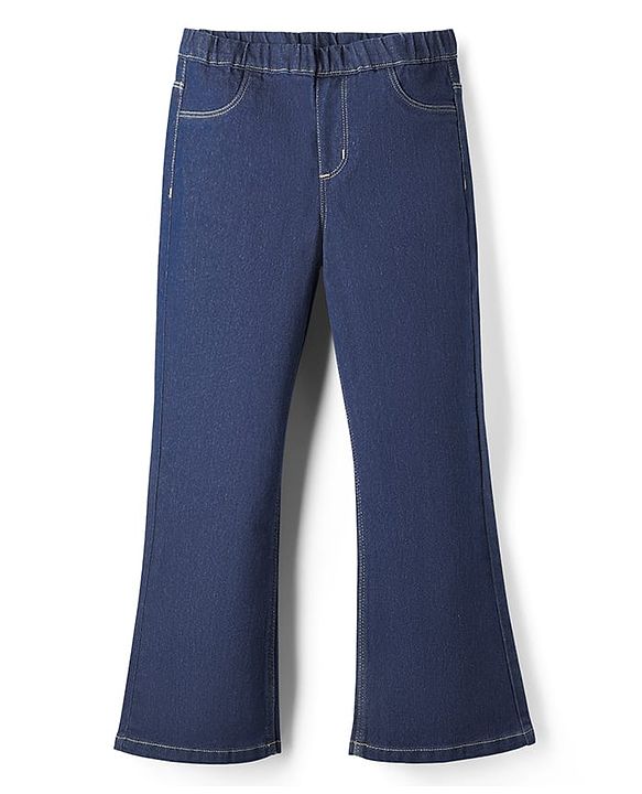 Pine Kids Denim Woven Ankle Length Washed Jeggings - Navy Blue