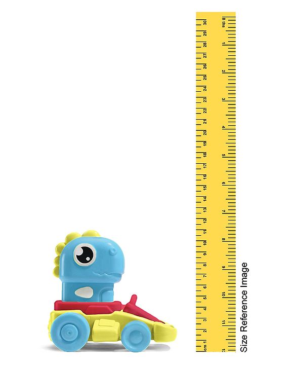 Babyhug Press & Go Dinosaur Toy Car for Kids - Green Battery Free Push & Go Animal Car Toy Motor Skill Development & Fun Play Imaginative Play| Gifting Option BIS Certified