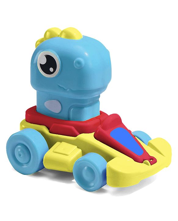 Babyhug Press & Go Dinosaur Toy Car for Kids - Green Battery Free Push & Go Animal Car Toy Motor Skill Development & Fun Play Imaginative Play| Gifting Option BIS Certified