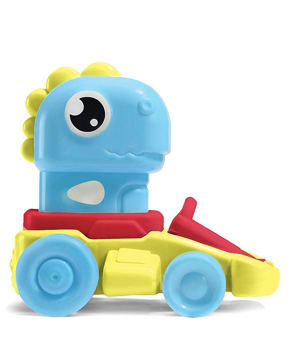 Babyhug Press & Go Dinosaur Toy Car for Kids - Green Battery Free Push & Go Animal Car Toy Motor Skill Development & Fun Play Imaginative Play| Gifting Option BIS Certified
