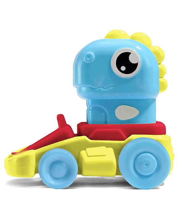 Babyhug Press & Go Dinosaur Toy Car for Kids - Green Battery Free Push & Go Animal Car Toy Motor Skill Development & Fun Play Imaginative Play| Gifting Option BIS Certified