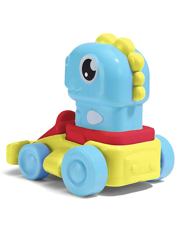 Babyhug Press & Go Dinosaur Toy Car for Kids - Green Battery Free Push & Go Animal Car Toy Motor Skill Development & Fun Play Imaginative Play| Gifting Option BIS Certified