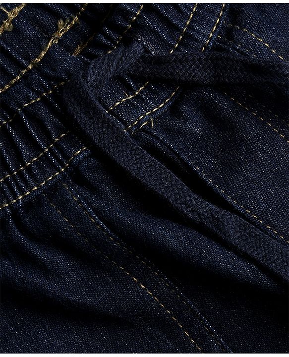 Pine Kids Denim Woven Full Length Washed Jeans - Navy Blue