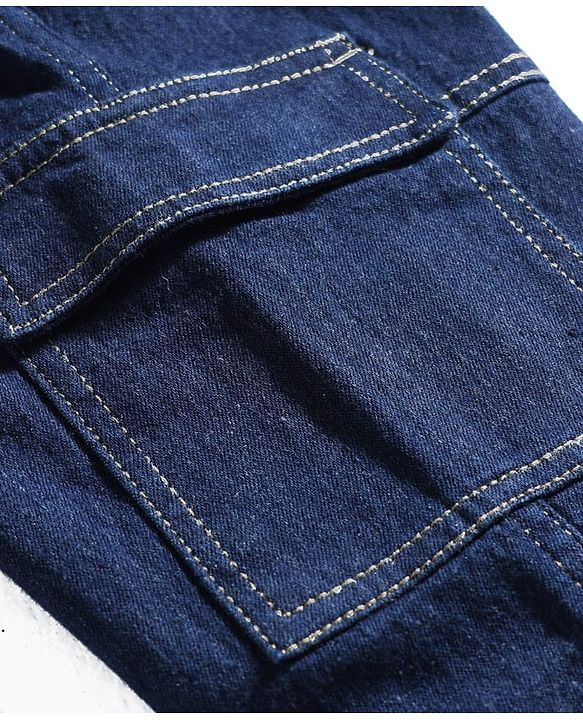 Pine Kids Denim Woven Full Length Washed Jeans - Navy Blue