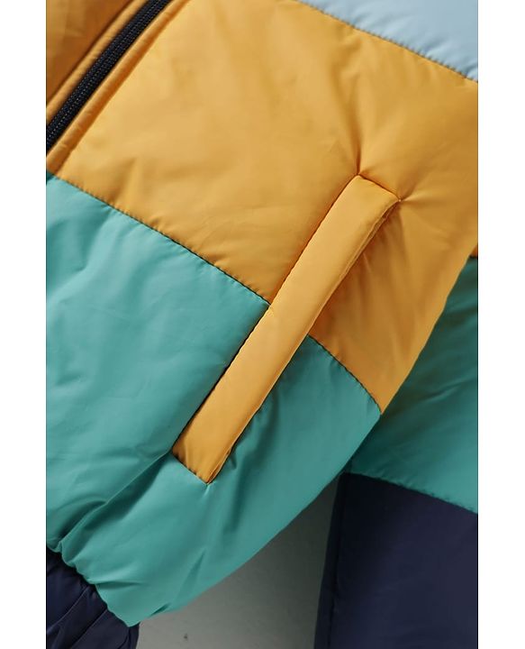 Pine Kids Woven Full Sleeves Padded Jacket with Cut & Sew Design - Multicolor