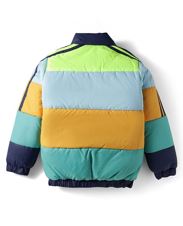 Pine Kids Woven Full Sleeves Padded Jacket with Cut & Sew Design - Multicolor