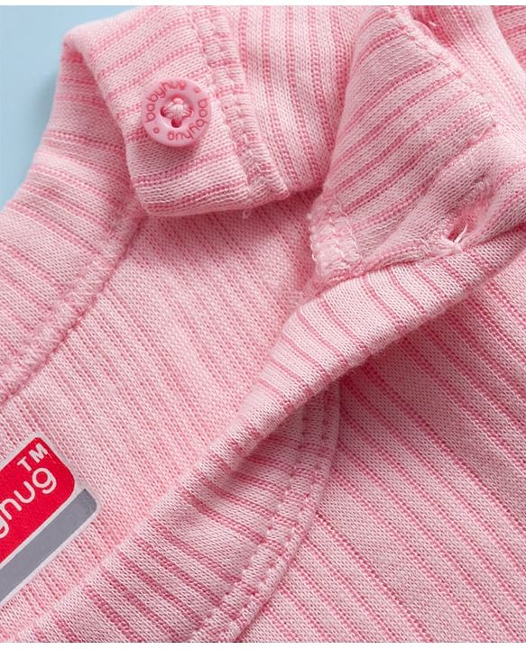 Babyhug Knit Full Length Solid Color Thermal Vests Pack of 2 - Pink