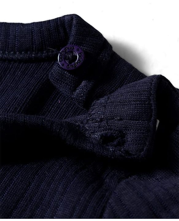 Babyhug Knit Full Sleeves Solid Color Pullover & Front Open Vest - Navy Blue