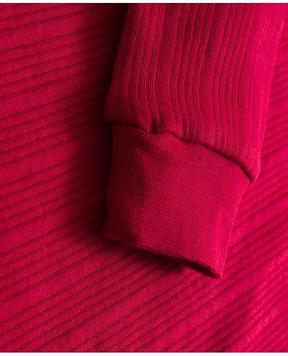 Babyhug Knit Full Length Solid Color Thermal Vests Pack of 2 - Red