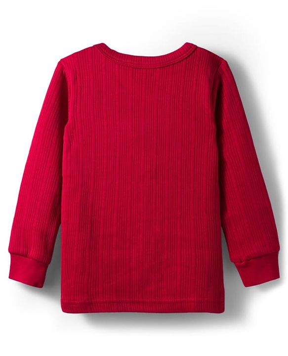 Babyhug Knit Full Length Solid Color Thermal Vests Pack of 2 - Red