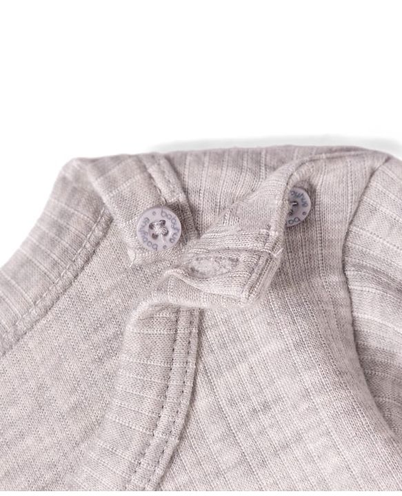 Babyhug Knit Full Sleeves Solid Colour Thermal Inner Wear - Light Grey
