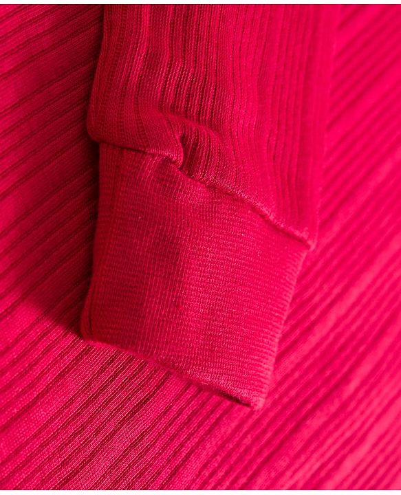 Babyhug Knit Solid Coloured Thermal Set With Vest - Red