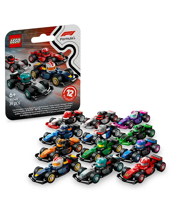 LEGO Minifigures F1 Collectible Race Cars Vehicle Kit 29 pieces