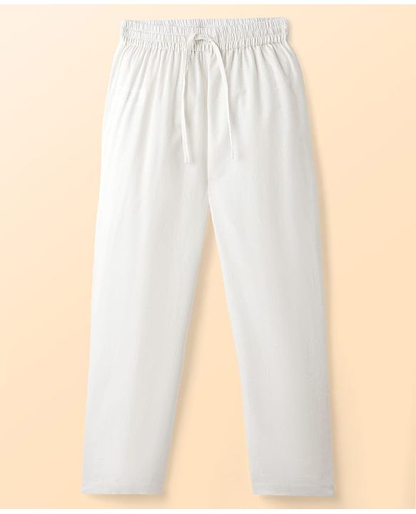 Babyhug Cotton Woven Full Sleeves Embroidered Kurta Pajama Set - Light Green