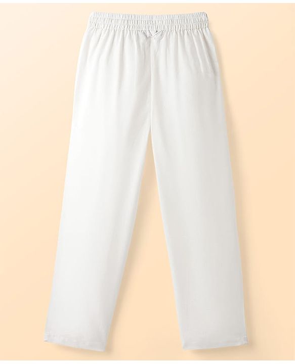 Babyhug Cotton Woven Full Sleeves Embroidered Kurta Pajama Set - Light Green