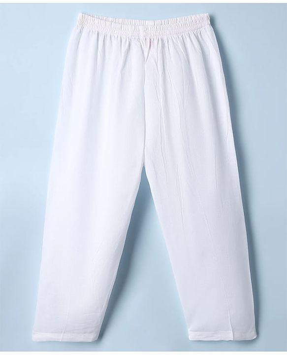 Babyhug Cotton Woven Full Sleeves Kurta Pajama Set With Embroidered Jacket - White