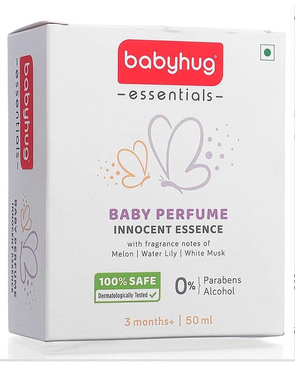 Babyhug Essential Baby Perfume Innocent Essence Dermatologist Tested, Alcohol Free, Unisex perfume with long lasting fragrance - 50 ml