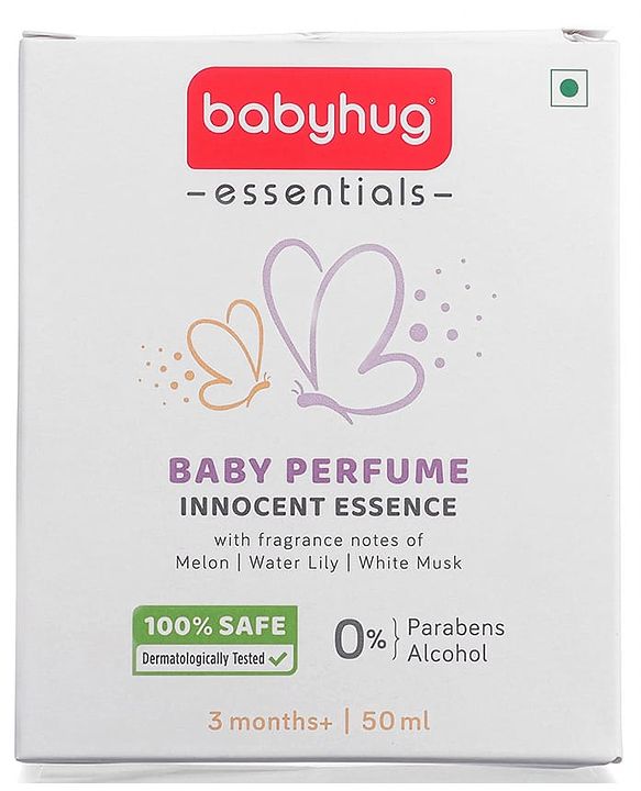 Babyhug Essential Baby Perfume Innocent Essence Dermatologist Tested, Alcohol Free, Unisex perfume with long lasting fragrance - 50 ml