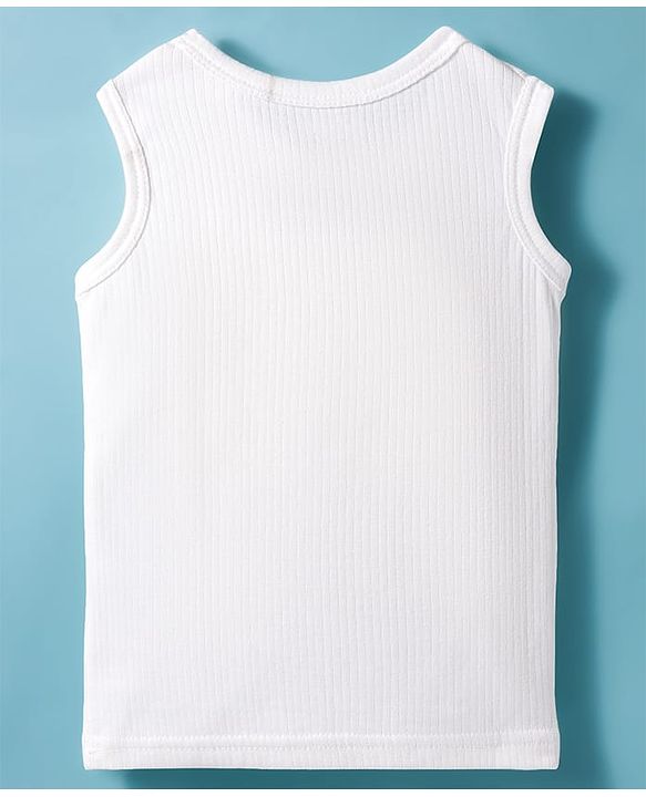 Babyhug Knit Full Sleeves Solid Color Pullover & Sleeveless Thermal Vests & Pant Set - Offwhite