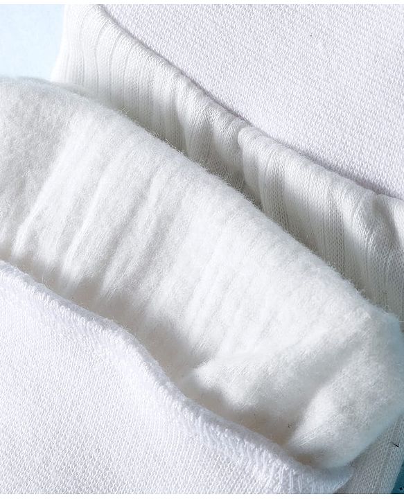 Babyhug Knit Full Sleeves Solid Color Pullover & Sleeveless Thermal Vests & Pant Set - Offwhite