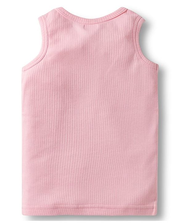 Babyhug Cotton Knit Full Sleeves Solid Thermal Vest & Pant Set - Pink