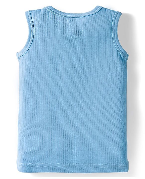 Babyhug Knit Full Sleeves Solid Pullover Thermal Set - Light Blue