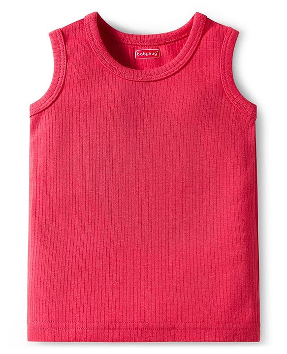 Babyhug Knit Full Sleeves Solid Pullover Thermal Set - Red