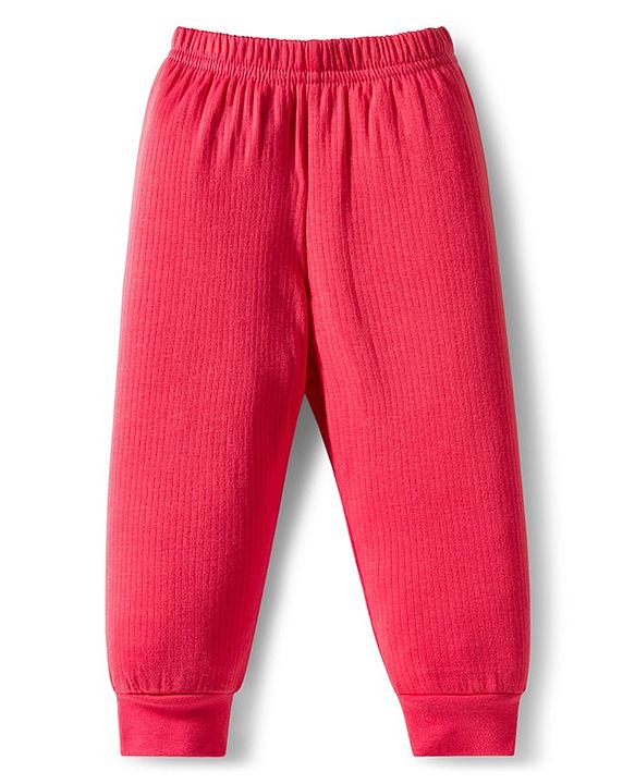 Babyhug Knit Full Sleeves Solid Pullover Thermal Set - Red