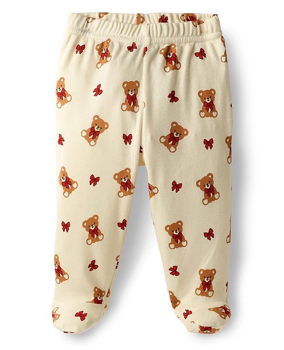 Babyhug Cotton Interlock Knit Animal Printed Bootie Leggings Pack of 3 - Multicolor
