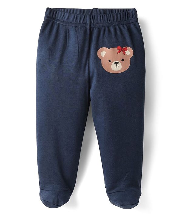 Babyhug Cotton Interlock Knit Animal Printed Bootie Leggings Pack of 3 - Multicolor