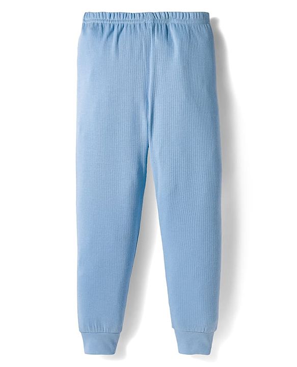 Babyhug Knit Full Length Thermal Wear Solid Leggings Pack of 2 - Pink & Light Blue