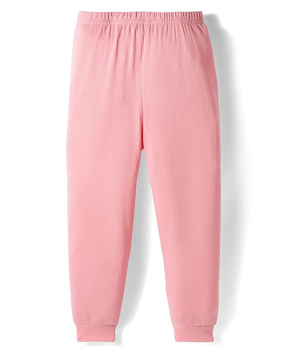 Babyhug Knit Full Length Thermal Wear Solid Leggings Pack of 2 - Pink & Light Blue